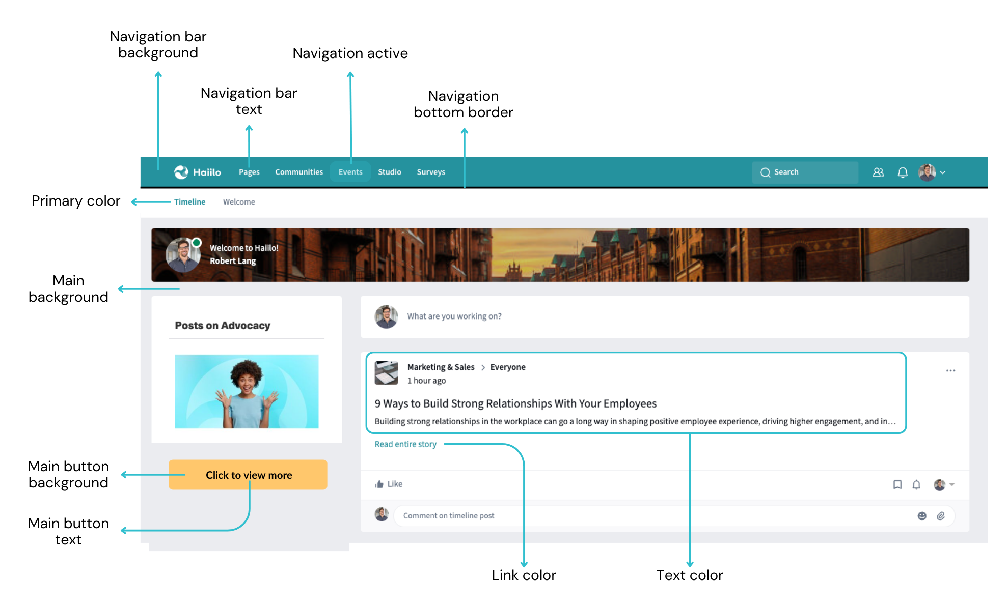 Creating themes – Haiilo Support Center
