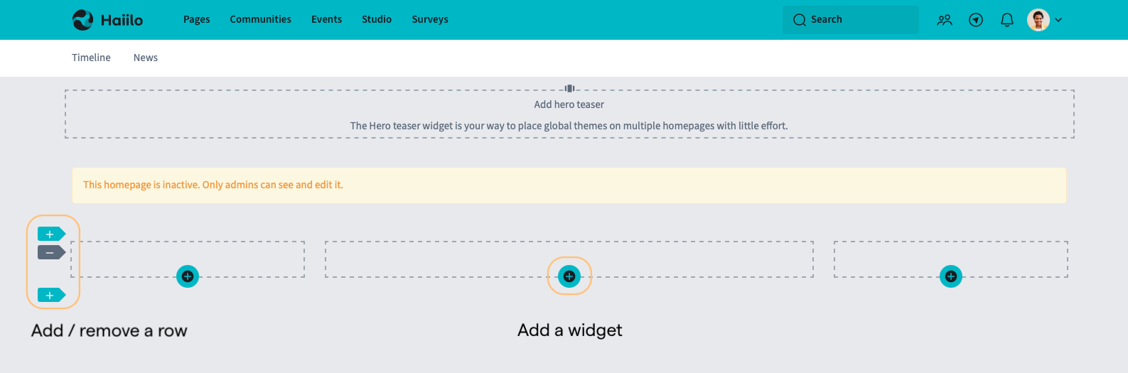 add a row or widget to a homepage.png
