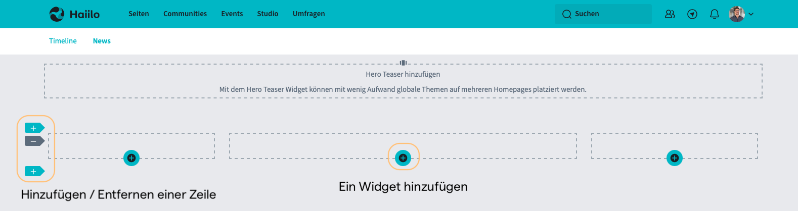 eine Zeile oder ein Widget zu einer Homepage hinzufügen.png