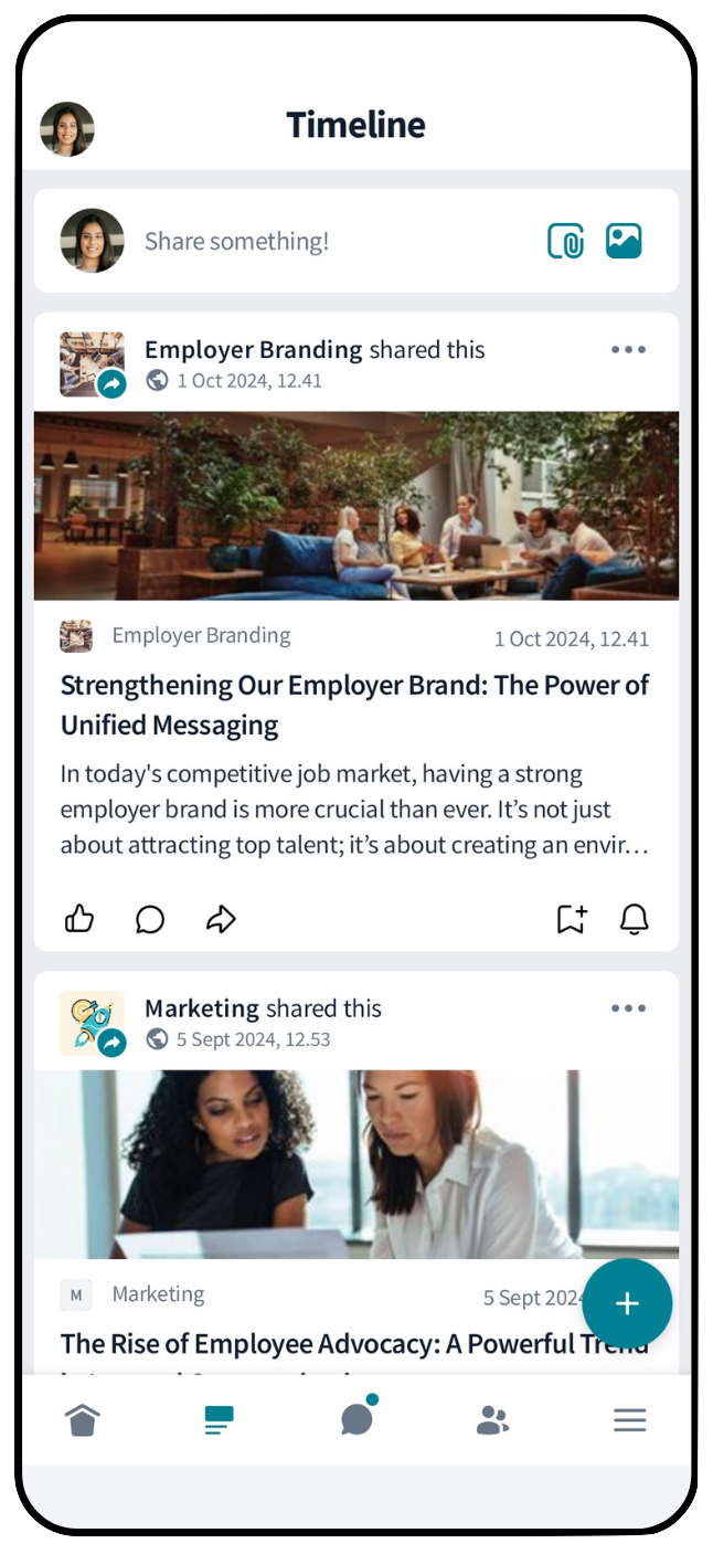 timeline on mobile with home dashboard enabled.png