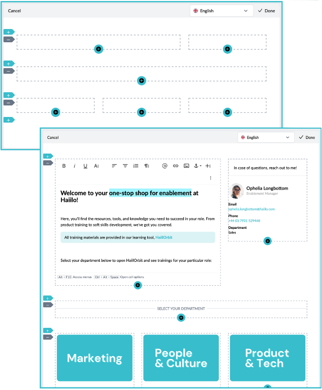 Using widgets in a Content app – Haiilo Support Center