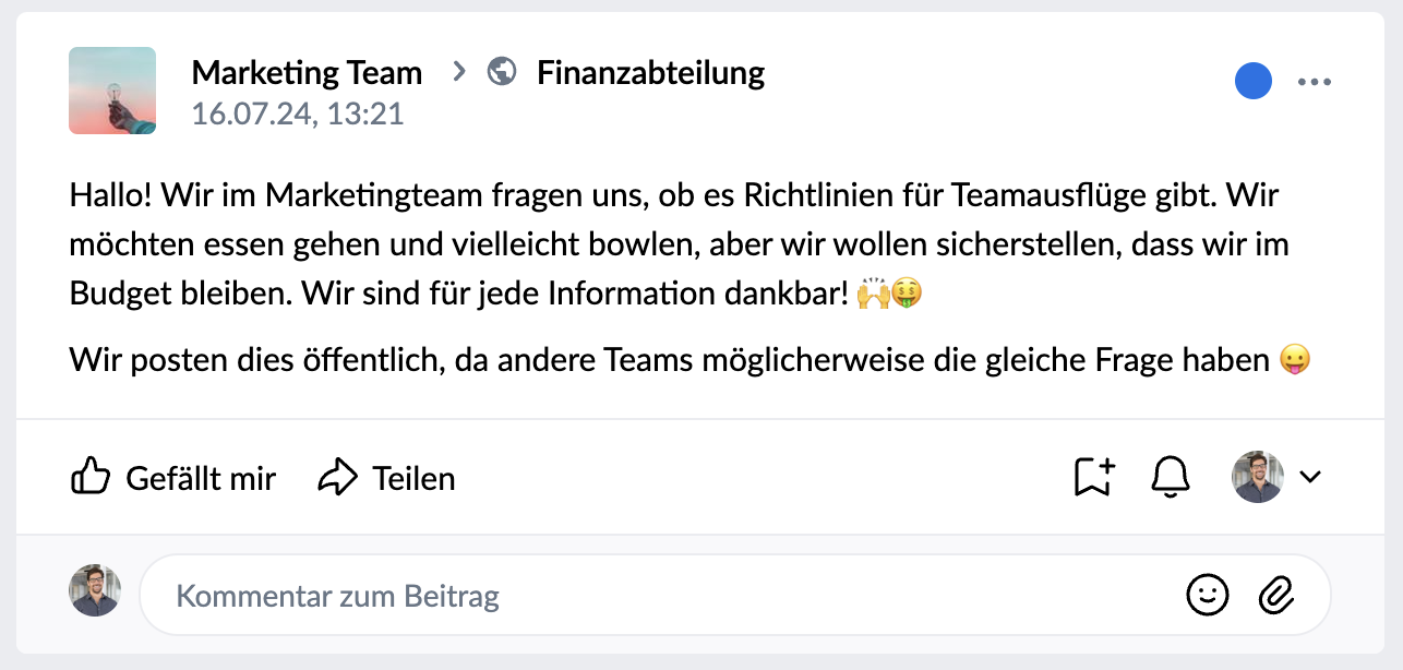 Timeline-Beitrag mit neuem Beitrags-Indikator.png