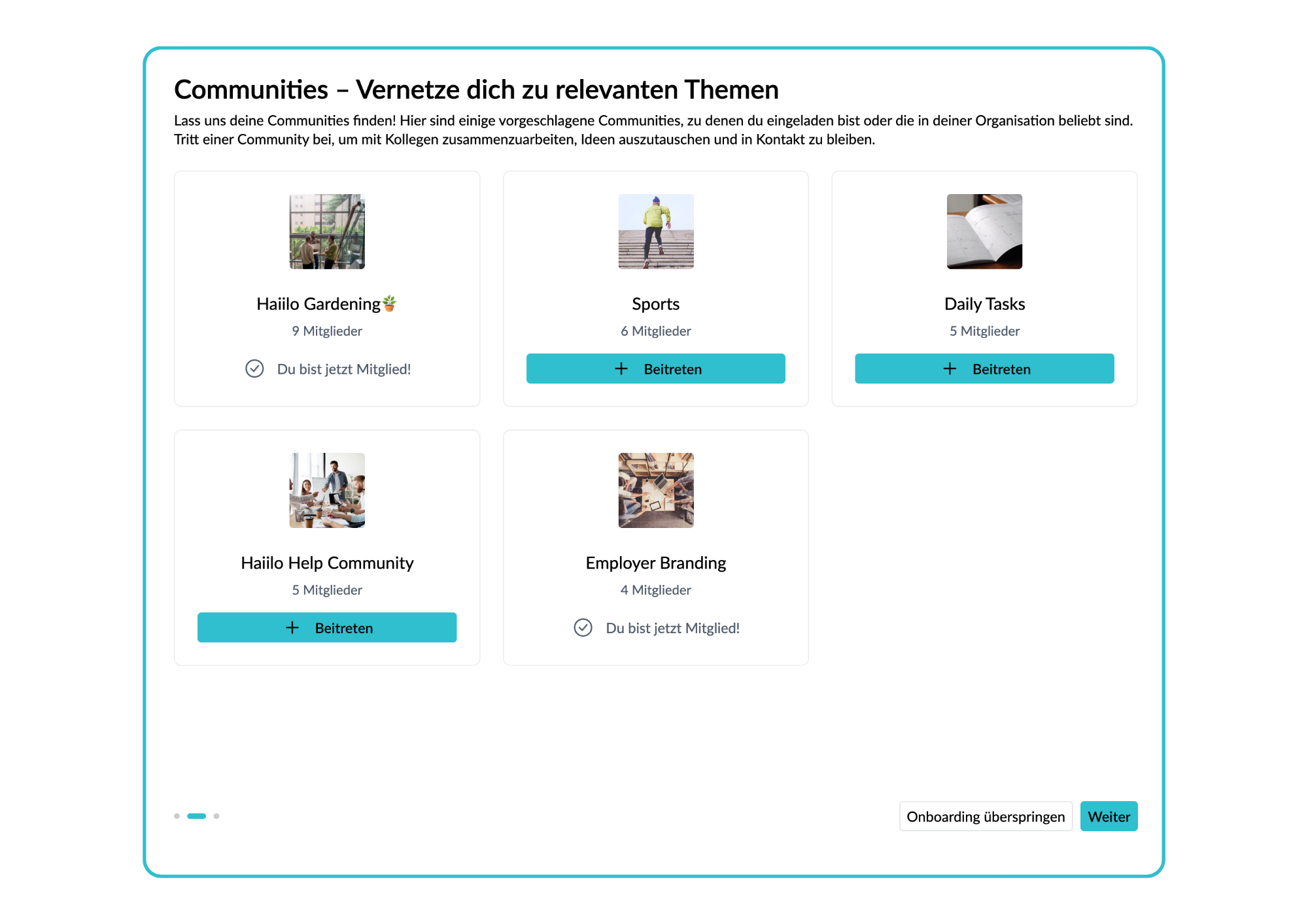 Communities Onboarding-Seite.png