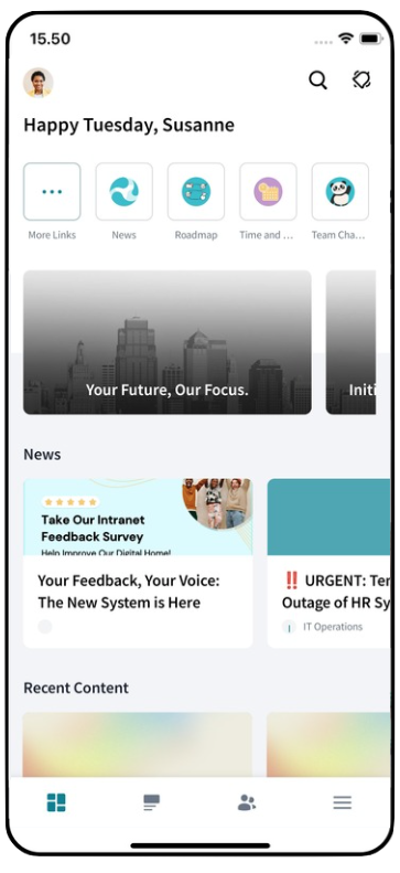 home dashboard as the first start screen, with hero teaser.png