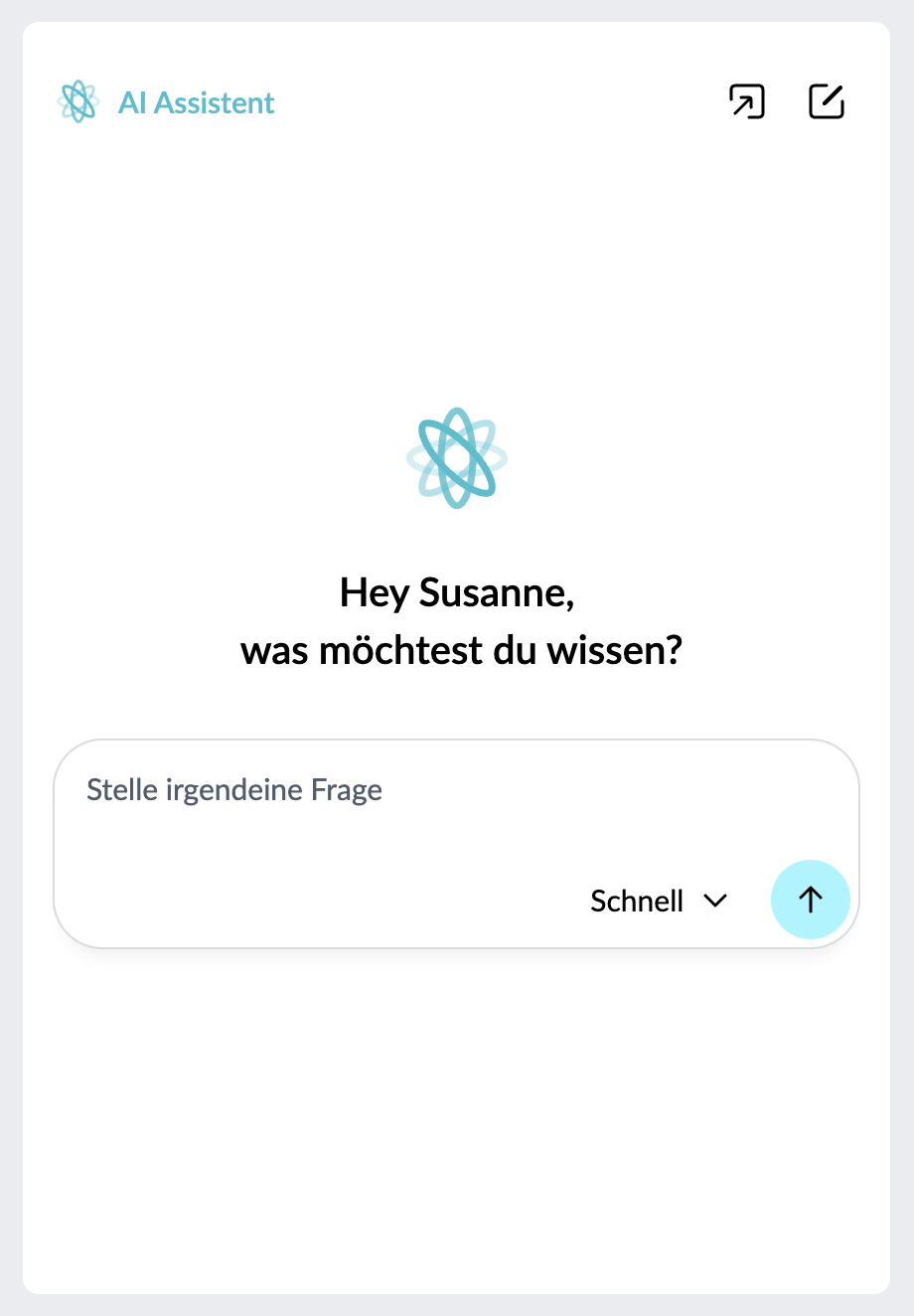 KI Assistent Widget