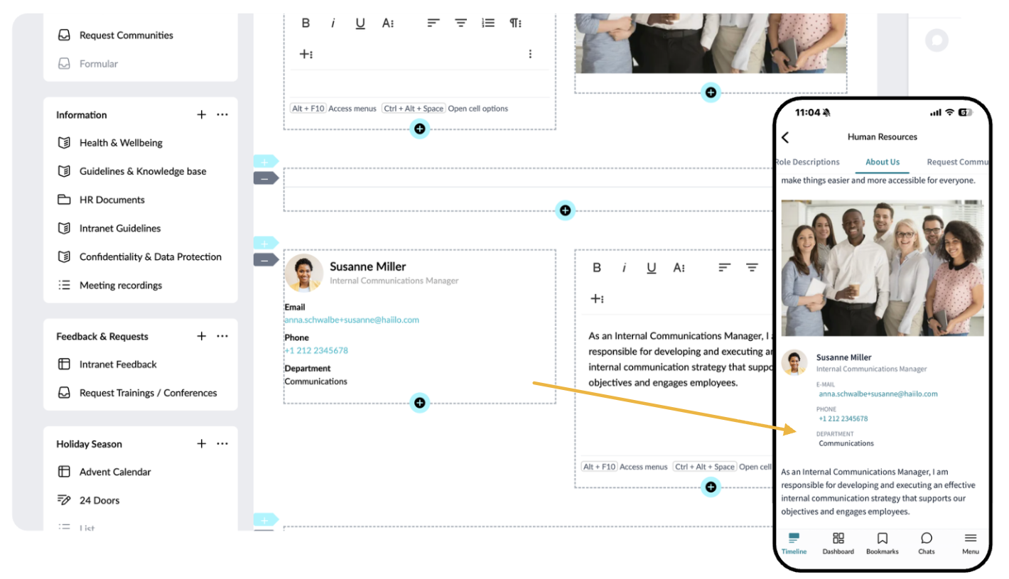 widgets on mobile